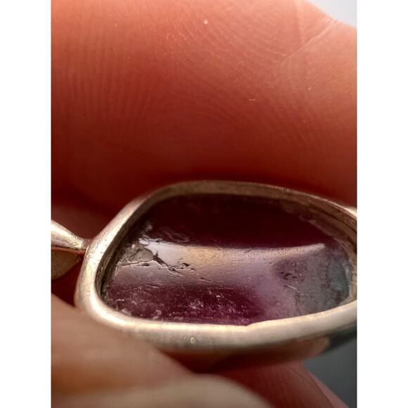 NEW Pink and white tourmaline sterling silver pendant 1.68 grams - Picture 3 of 9